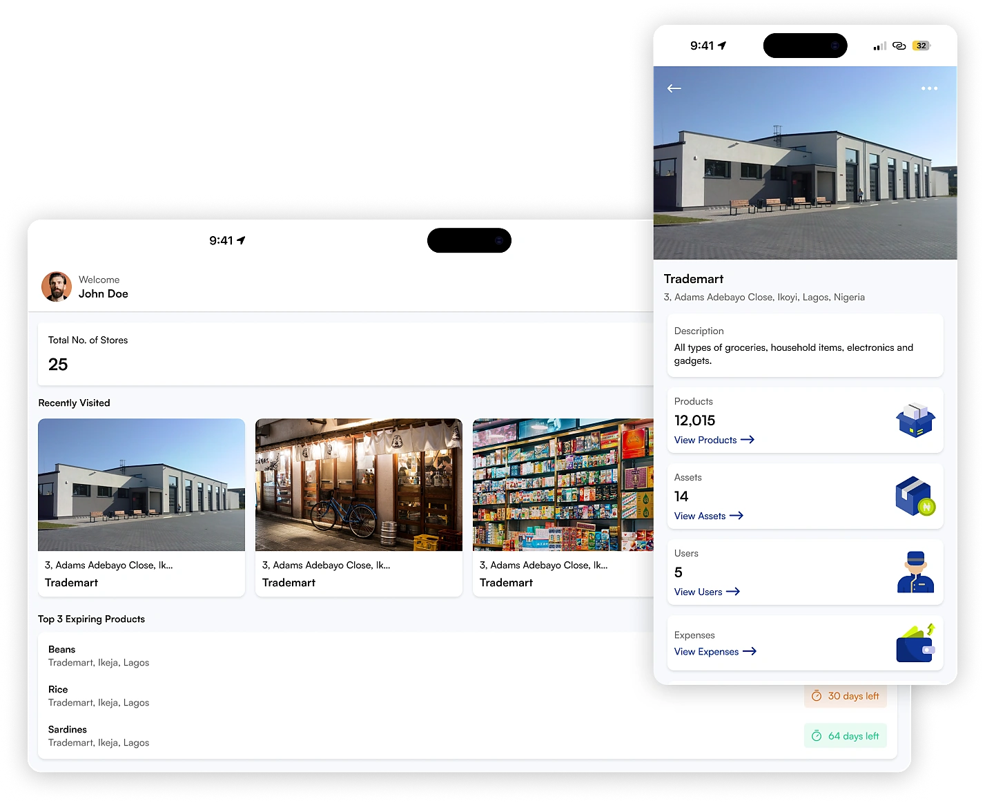 PRIVM inventory management app dashboard